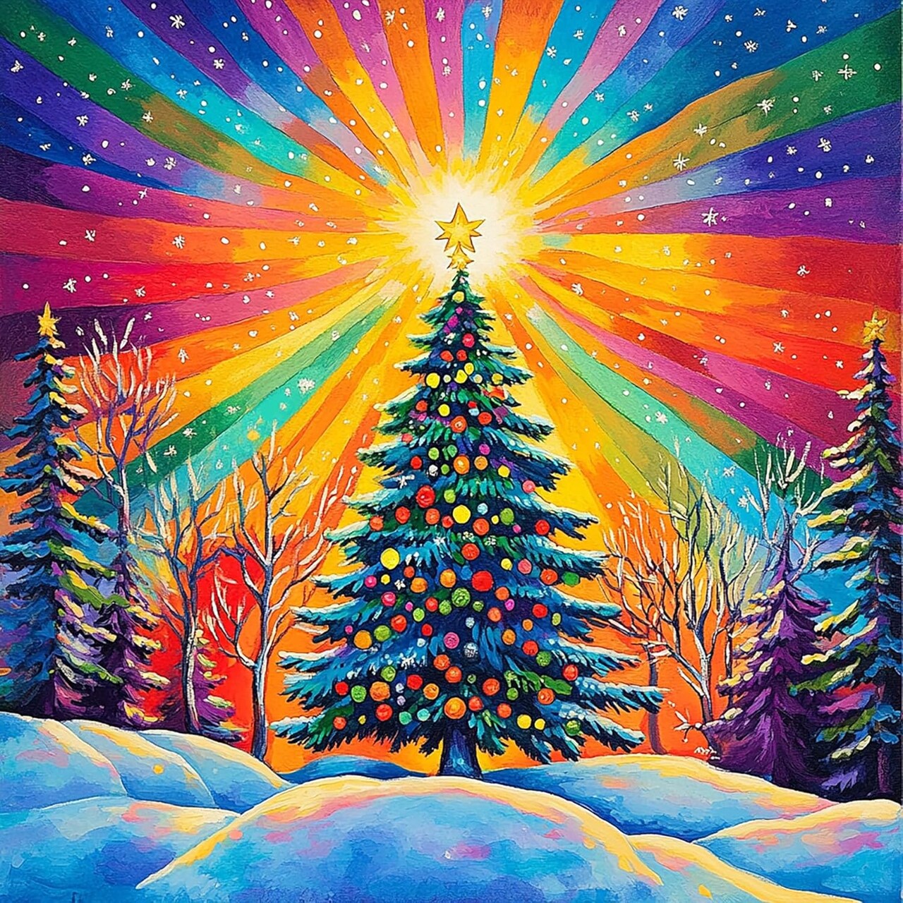 Christmas Tree Diamond Painting Kits – Full Drill DIY Diamond Art Kits for Adults 12x12 Inch